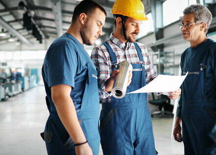 Personnel dans une usine